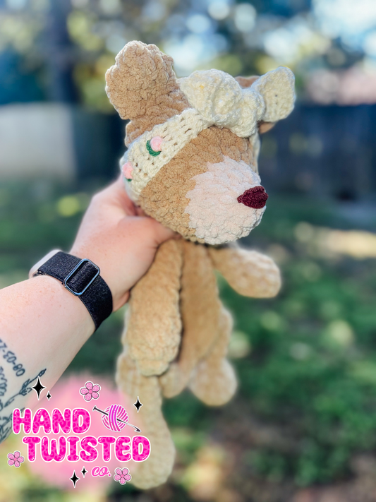 Bear with Rose Headband